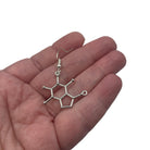 Caffeine Molecule Minimalist Geometric Earrings