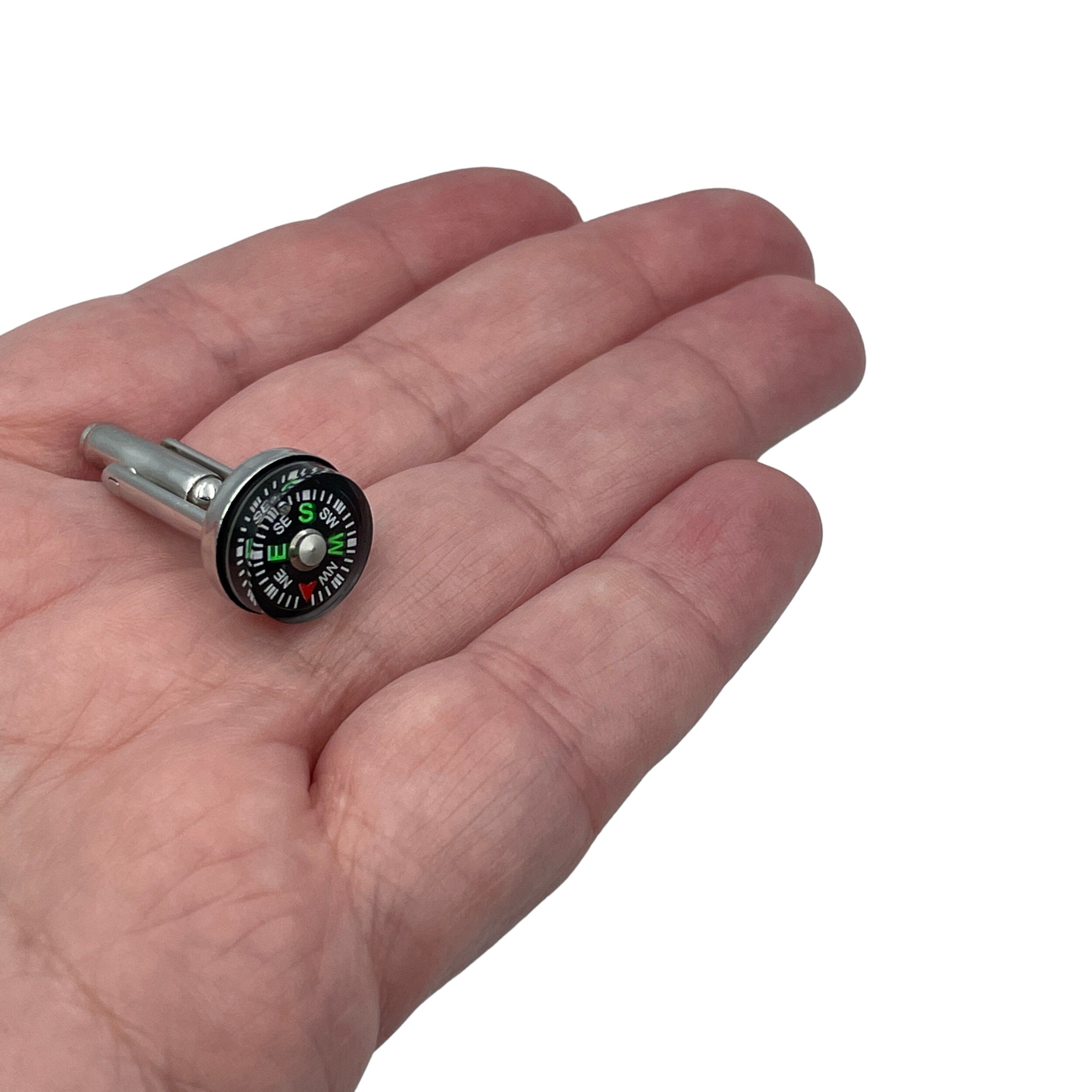 Round Functioning Compass Cufflinks