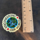 Engineering our World Vinyl Coated Magnet. Engineer Gift