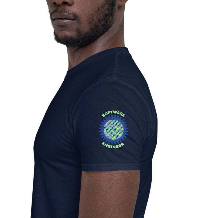 Software Engineer Sleeve Print T-Shirt Navy