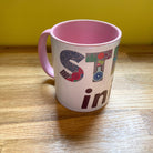 Personalised STEMinist Mug with Colour Handle and Inside. Women in STEM Customisable Gift