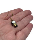 Small Science Space Black Astronaut with Star Earrings