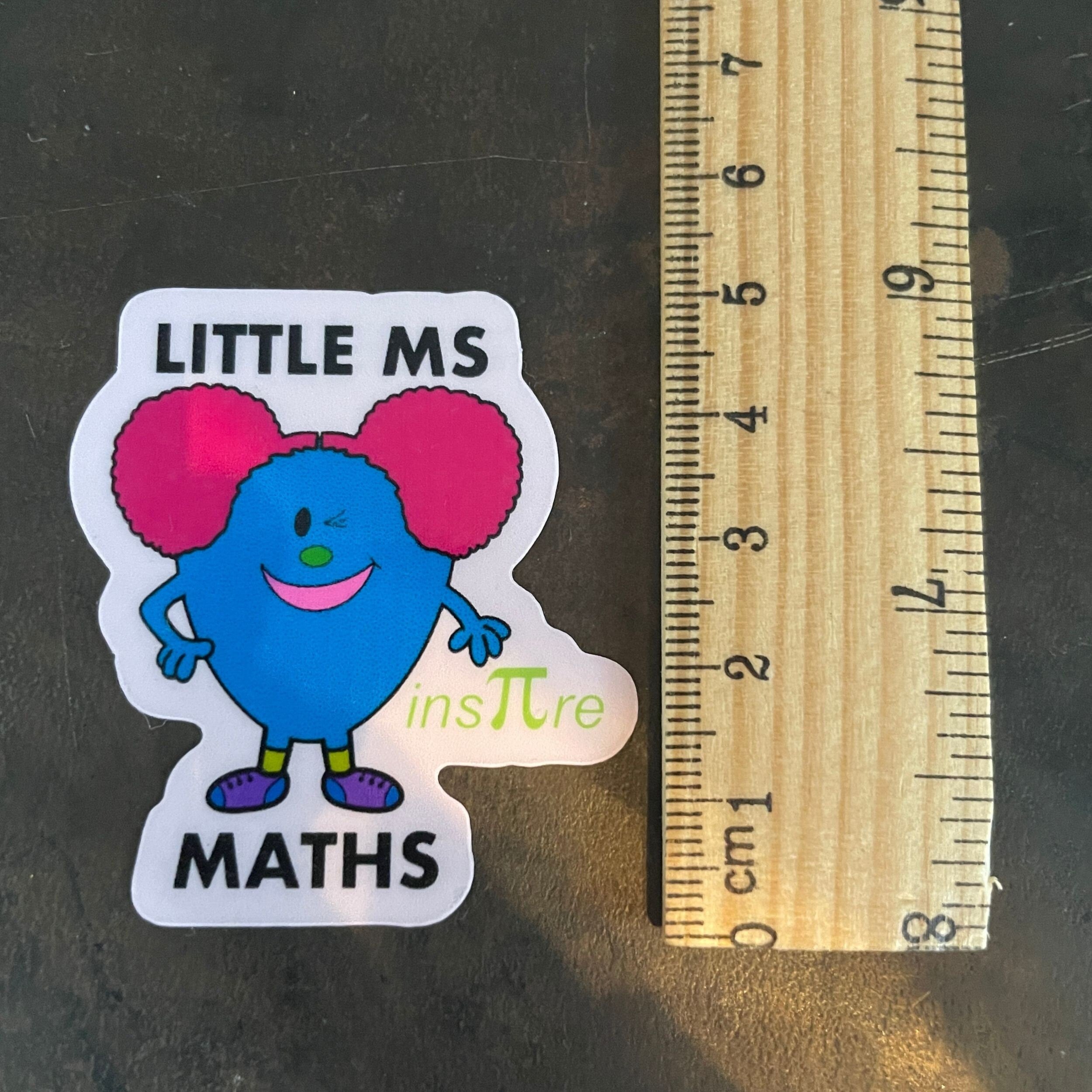 Little Ms Math Vinyl Coated Magnet. STEMinist Women and Girls in Science and Maths Gift