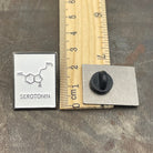 Serotonin Molecule Enamel Pin Badge