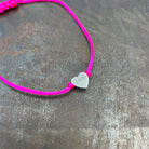 Personalised Minimalist Dainty Tiny Heart Bracelet in variety of colours. Engrave initials and date