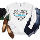 STEMinist Heart Sweatshirt. Women in STEM Science, Engineering, Technology & Math Top