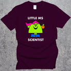 Ms Scientist T-shirt. Relaxed fit Women in Science Top Maroon