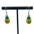 Pineapple Earrings made with upcycled LEGO®