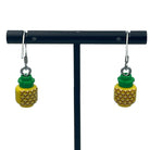 Pineapple Earrings made with upcycled LEGO®