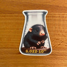 Adorable Mole in a Beaker with Avogadro's Constant Chemistry Vinyl Sticker