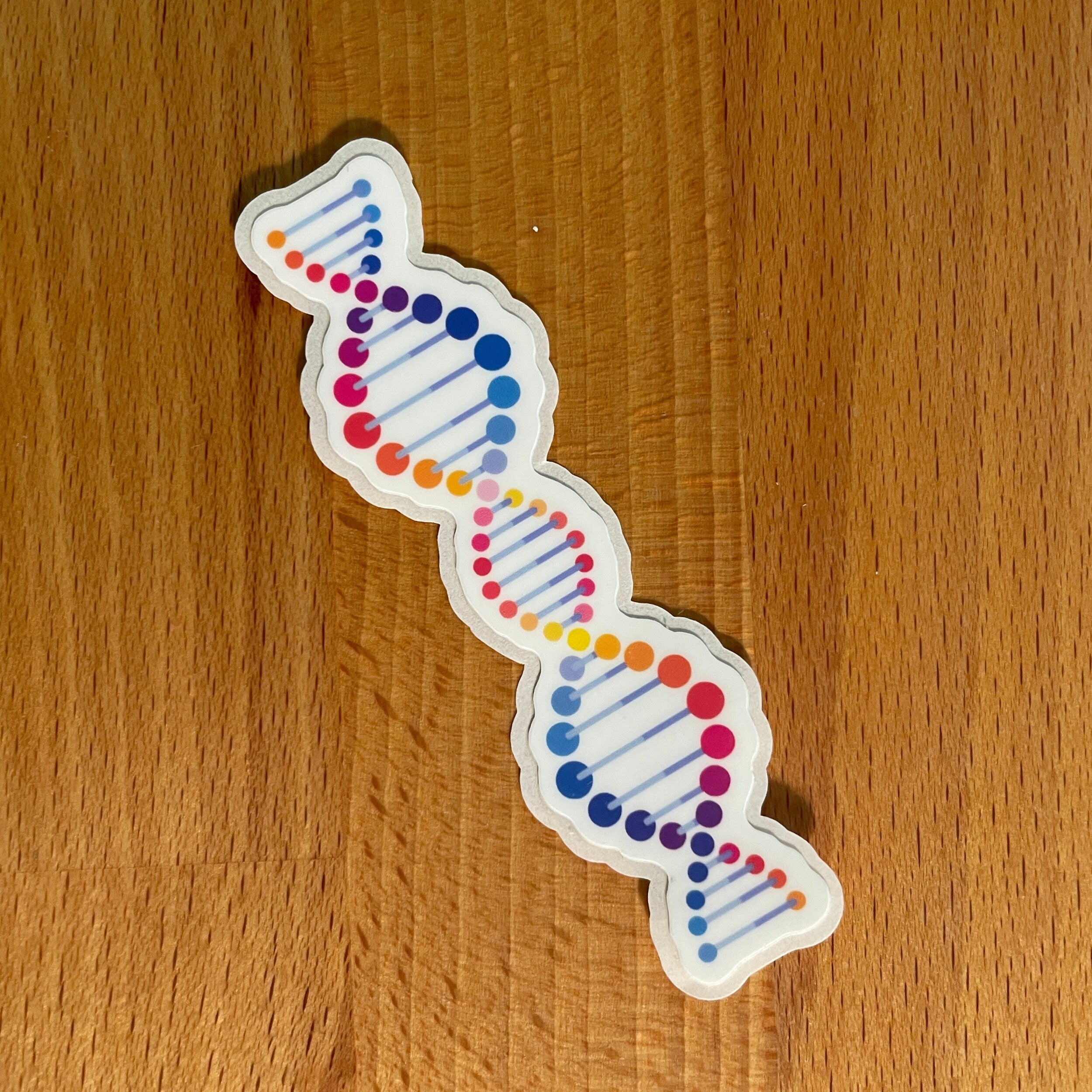 Vinyl DNA Sticker. Double Helix Science decal