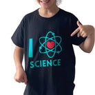 Heart Love Science kids T-Shirt! Geeky Top for your Young Scientist