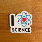 I Love Science Vinyl Decal Sticker. Scientist Gift