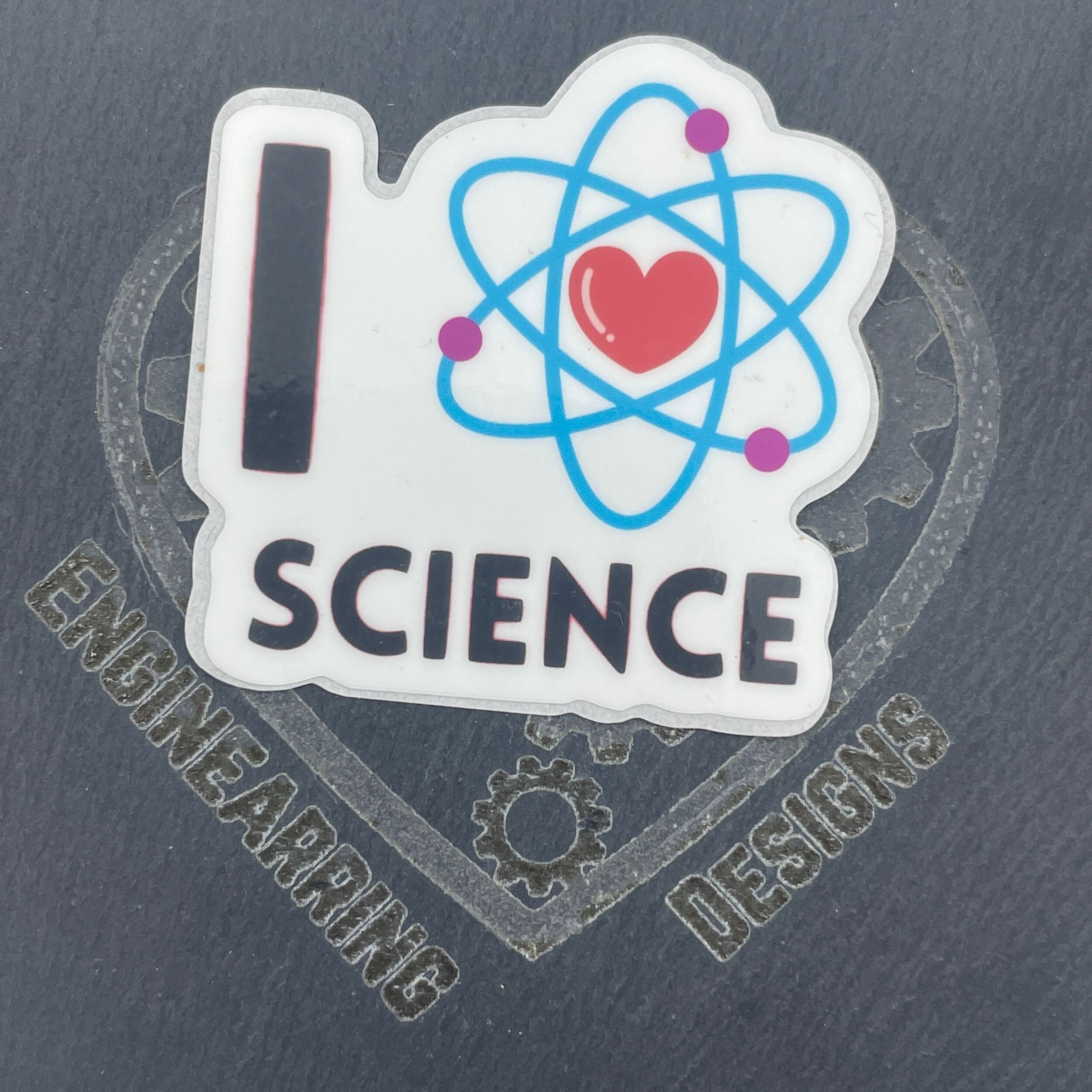 I Love Science Vinyl Decal Sticker. Scientist Gift