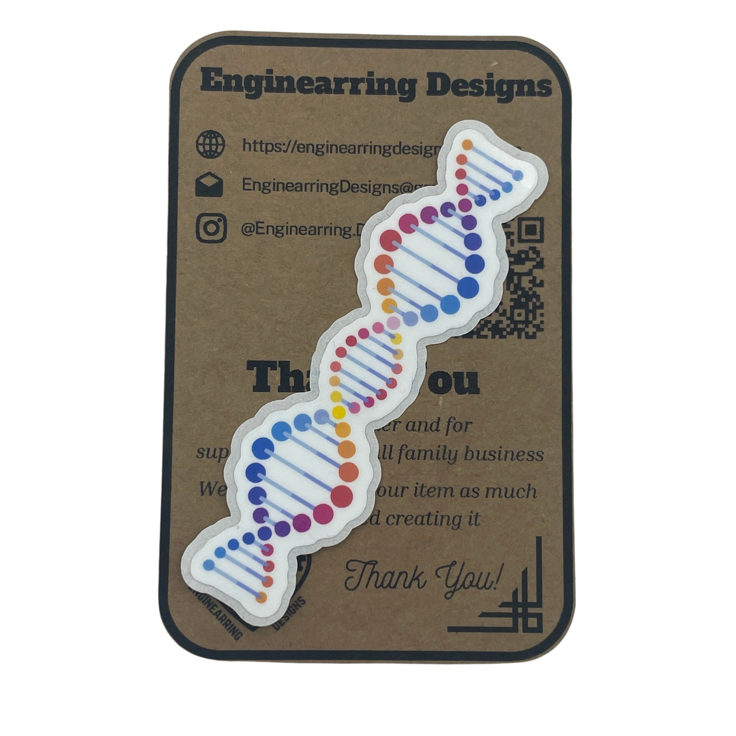 Vinyl DNA Sticker. Double Helix Science decal