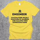 Engineering Calculating Inaccurate Numbers Approximation T-shirt. Funny Engineer Top. Daisy