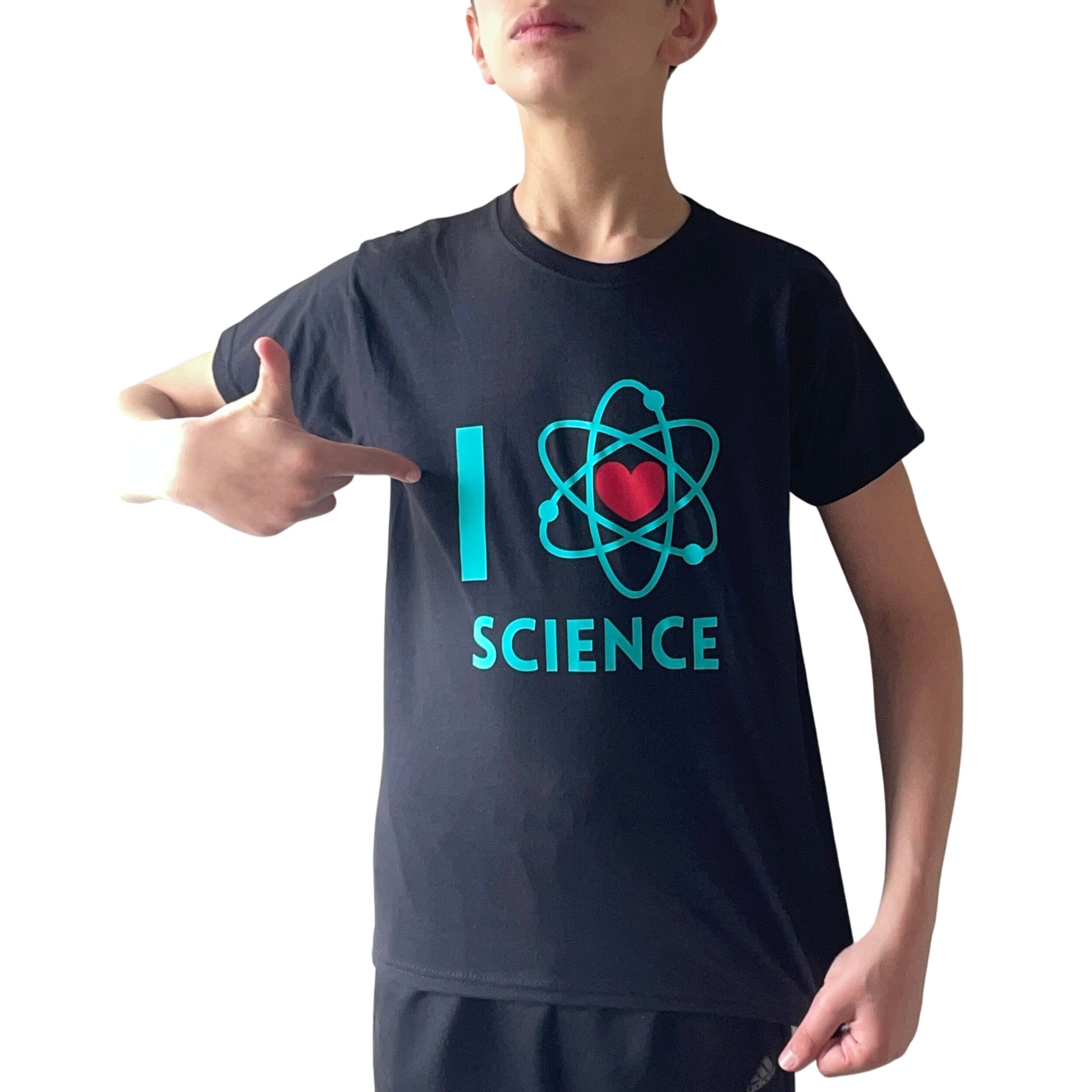 Heart Love Science kids T-Shirt! Geeky Top for your Young Scientist