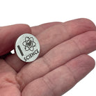 Engraved Science Cufflinks. Stainless Steel I Love Science Atom cuff links