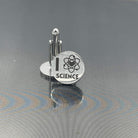 Engraved Science Cufflinks. Stainless Steel I Love Science Atom cuff links