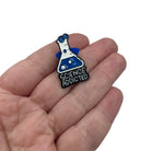 Blue Science Addicted Enamel Pin Badge