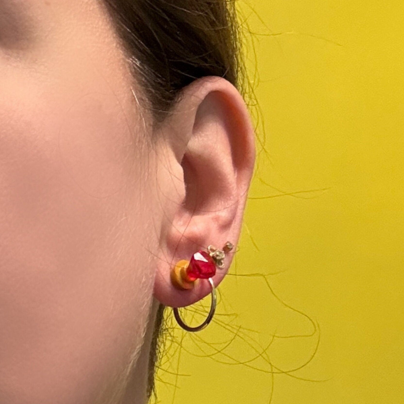 Precious Jewel Stud Earrings made with upcycled LEGO®. Plastic 'Diamond', 'Sapphire' or 'Ruby' for that perfect someone