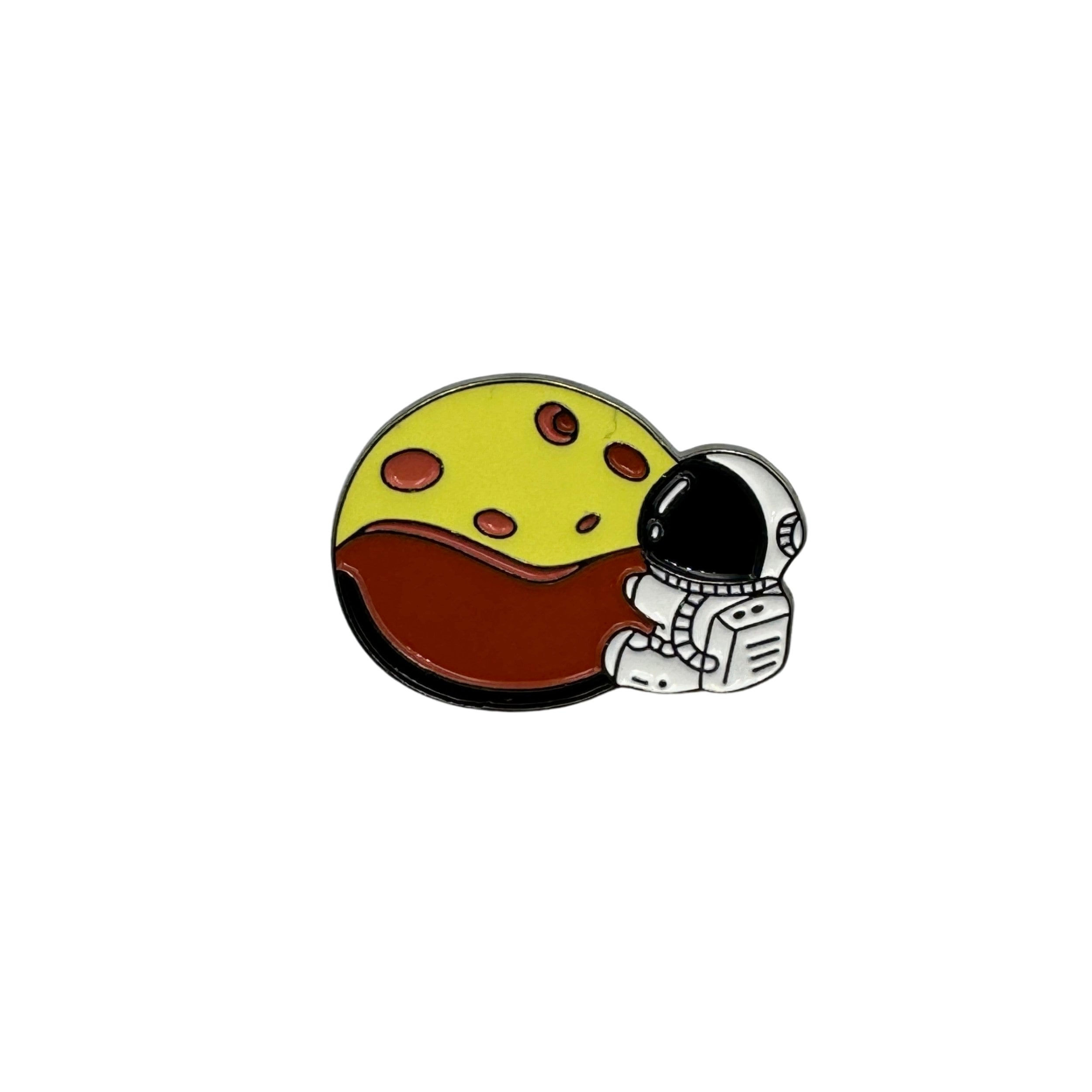 Kawaii Astronaut Hugging Planet Enamel Pin Badge