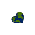 Heart Earth Enamel Pin Badge. Environmental Sustainability Kawaii Pin