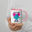 Personalised Woman Ms Maths Mug with Colour Handle. Customise with Name Mathematics Gift