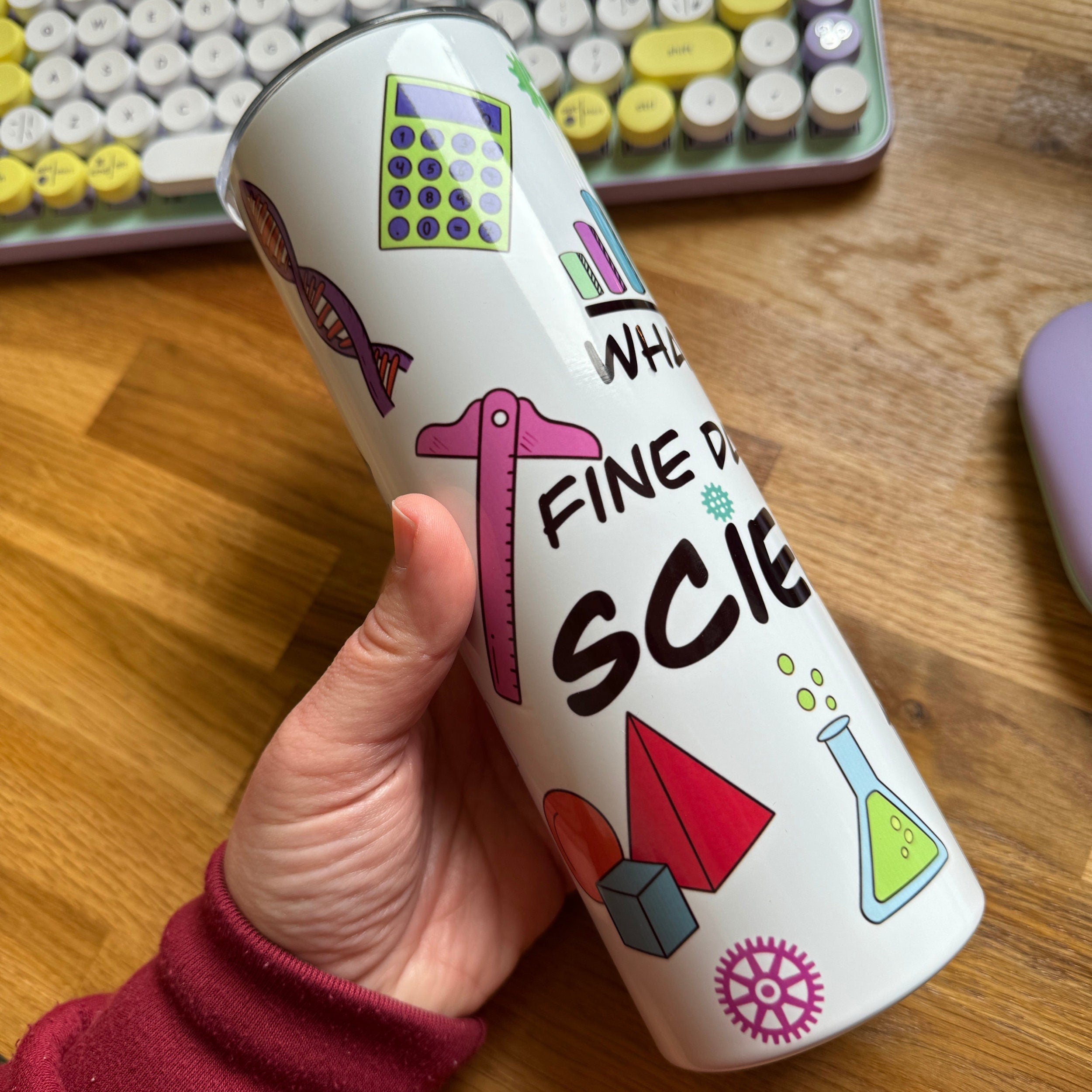 Fine Day for Science Tumbler. Geeky Scientist Home Office Gift