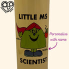 Personalised Ms Scientist Yellow Tumbler. Funny Geeky STEM Unique Scientist Gift. Science Home Office Accessories.