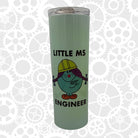 Personalised Ms Engineer Light Mint Tumbler. Funny Geeky STEM Unique Engineering Gift. Science Home Office Accessories.