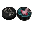 Personalised Axolotl Pocket Pal. Custom Marine Animal Buddy in a Tin. I love you alotl mini tin pet. Laser engraved small pal.