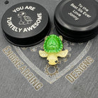 Personalised Turtle Pocket Pal. Custom Marine Animal Buddy in a Tin. You are Turtely Awesome mini tin pet. Laser engraved small pal.