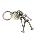 Personalised Robot Keyring. Includes custom personalisation. STEM, Engineer or Science gift. Silver