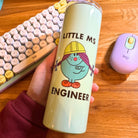 Personalised Ms Engineer Light Mint Tumbler. Funny Geeky STEM Unique Engineering Gift. Science Home Office Accessories.