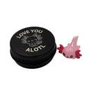 Personalised Axolotl Pocket Pal. Custom Marine Animal Buddy in a Tin. I love you alotl mini tin pet. Laser engraved small pal.