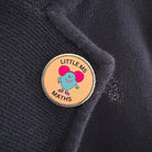 Little Ms Maths Pin. Women and Girls in Science, Tech, Engineering, Maths. STEM Inspiration Badges.