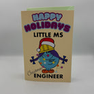 Women in Engineering Christmas Card. Engineer Xmas Greetings. Holiday Woman Engineer Card