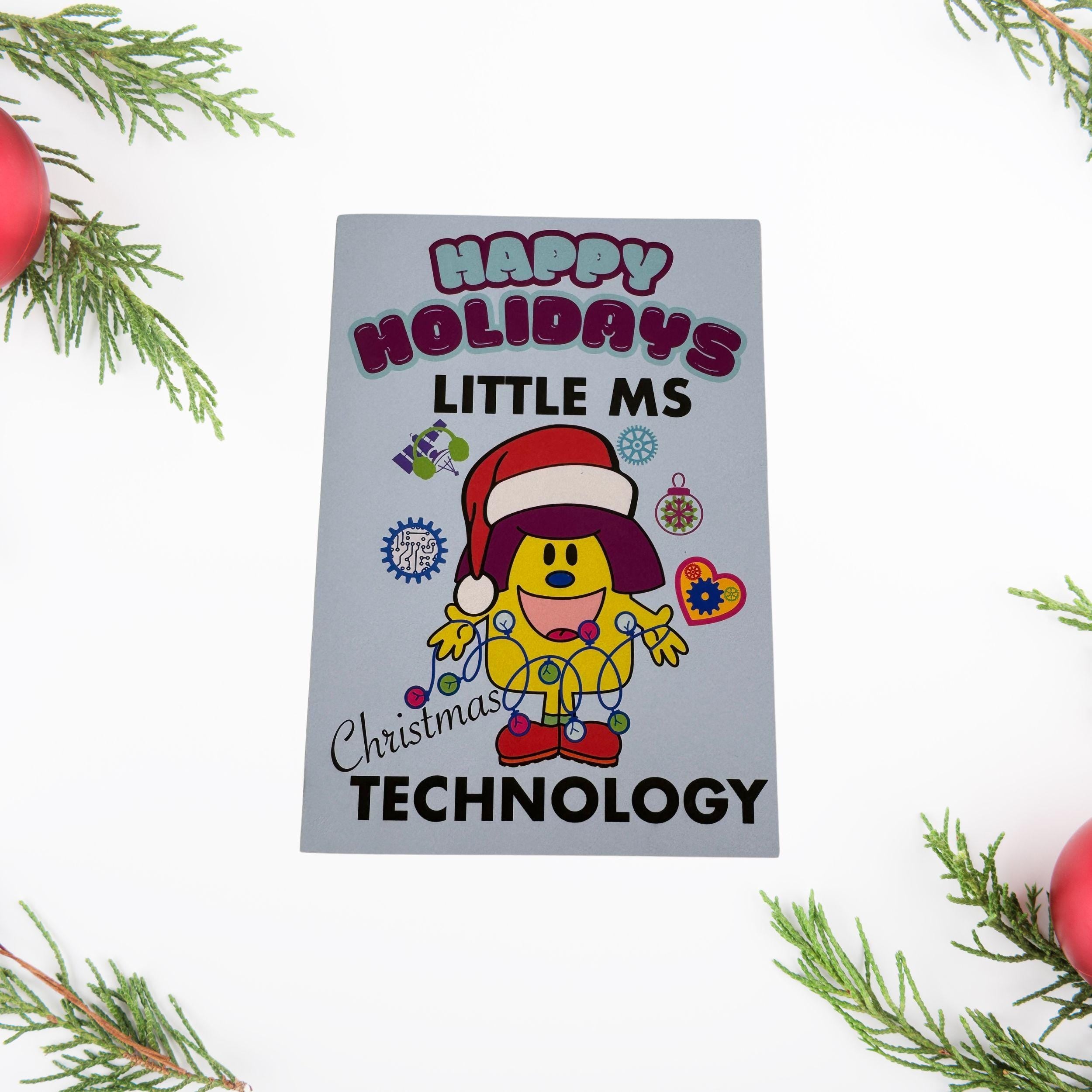 Women in Technology Christmas Card. Woman in Tech Xmas Greeting Card