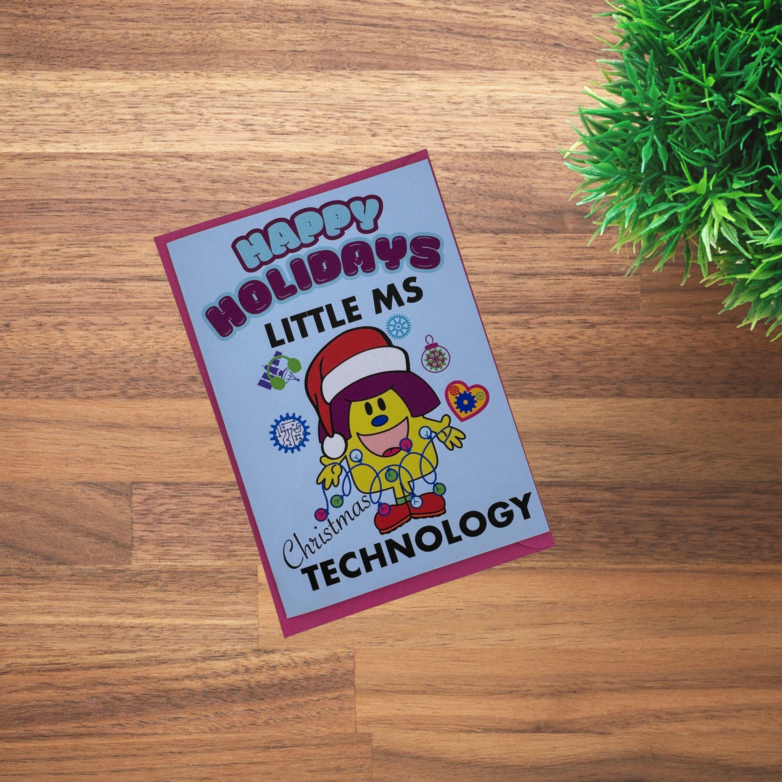 Women in Technology Christmas Card. Woman in Tech Xmas Greeting Card