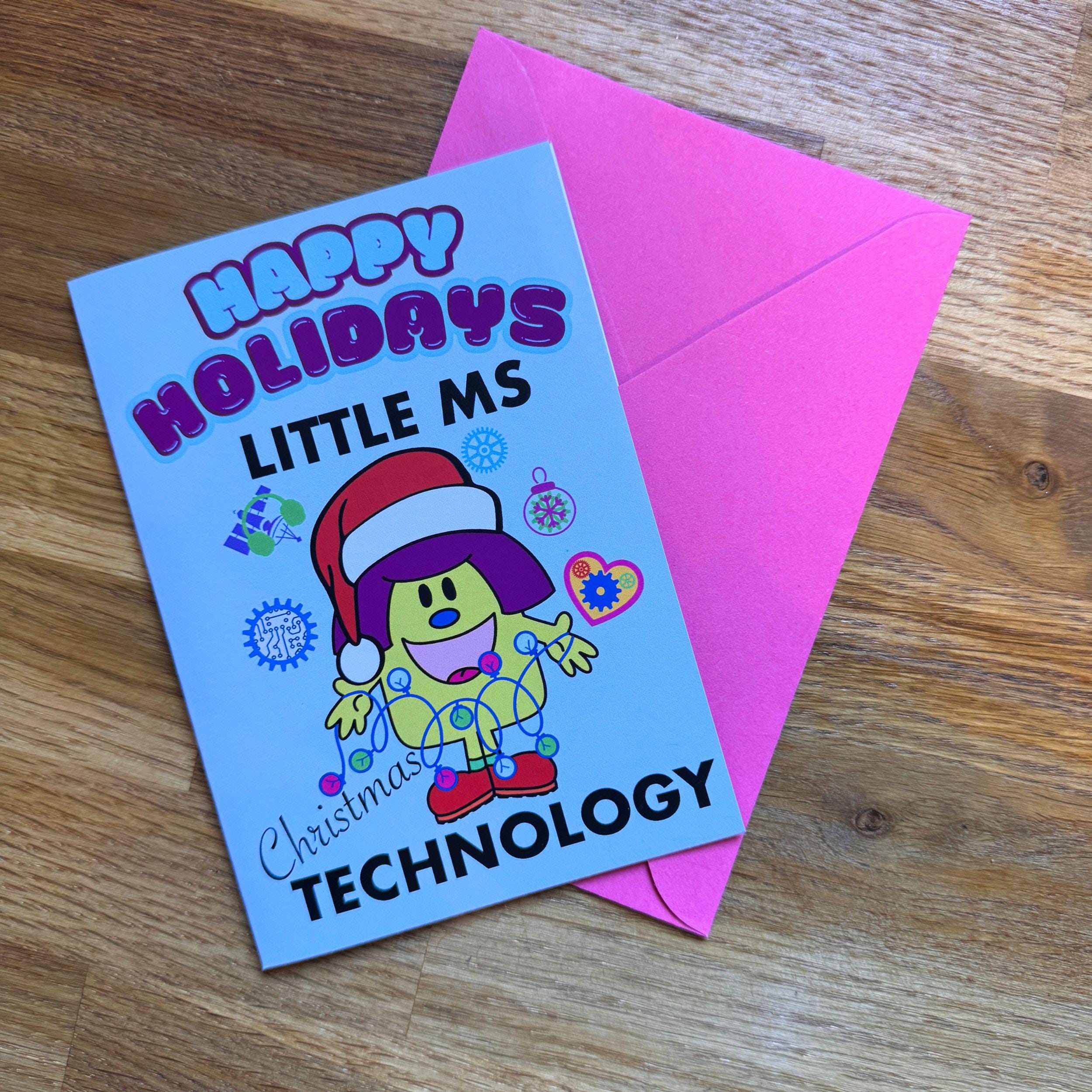 Women in Technology Christmas Card. Woman in Tech Xmas Greeting Card