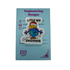 Little Ms Engineer Christmas Vinyl Sticker. STEMinist Holographic decal - Women and Girls in Science and Engineering