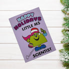 Women in Science Christmas Card. Woman Scientist Xmas Greetings