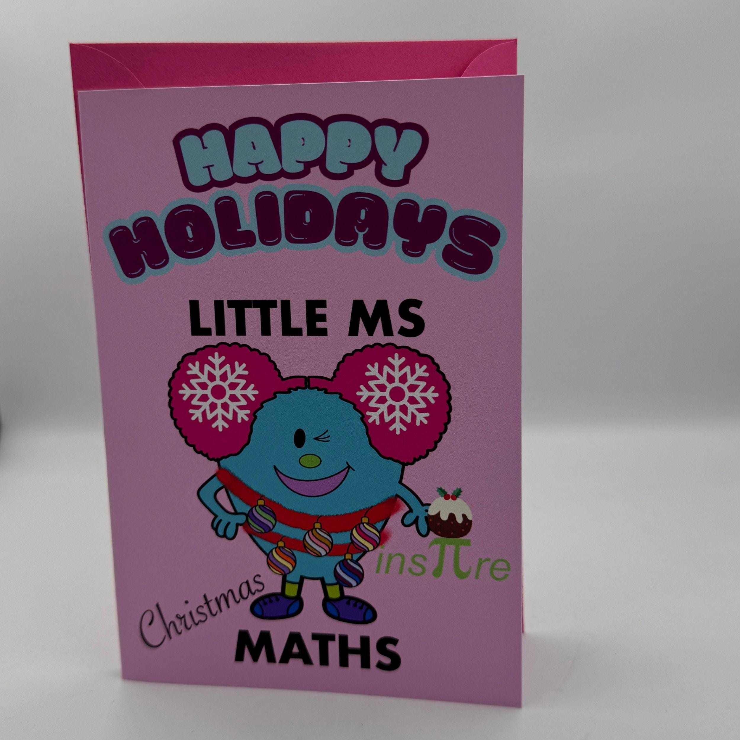 Women in Maths Christmas Card. Woman Mathematician Xmas Greetings