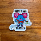 Little Ms Maths Vinyl Christmas Sticker. STEMinist Holographic decal - Women and Girls in Science and Engineering