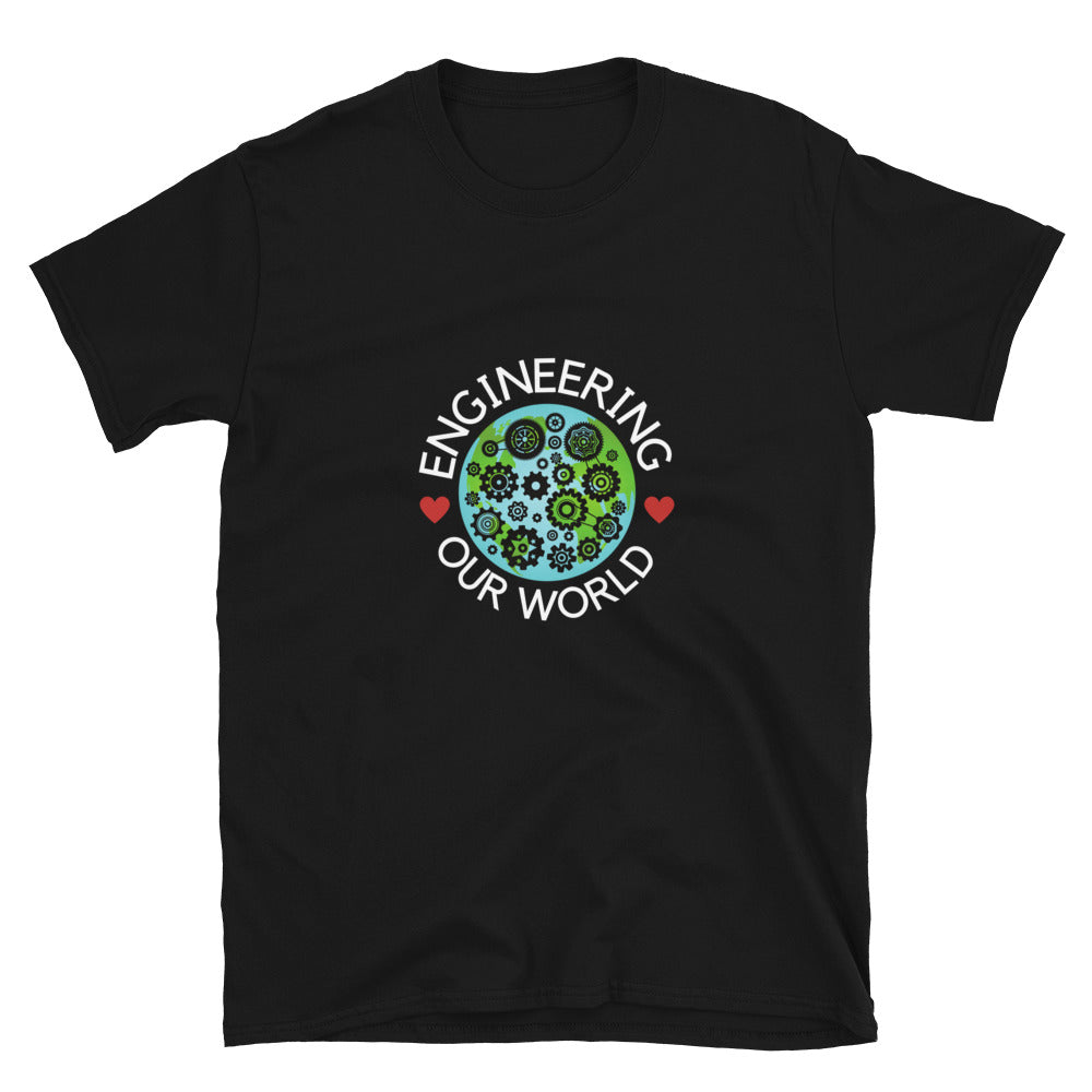 Engineering our World T-shirt. Celebrate Engineers with this Top Black