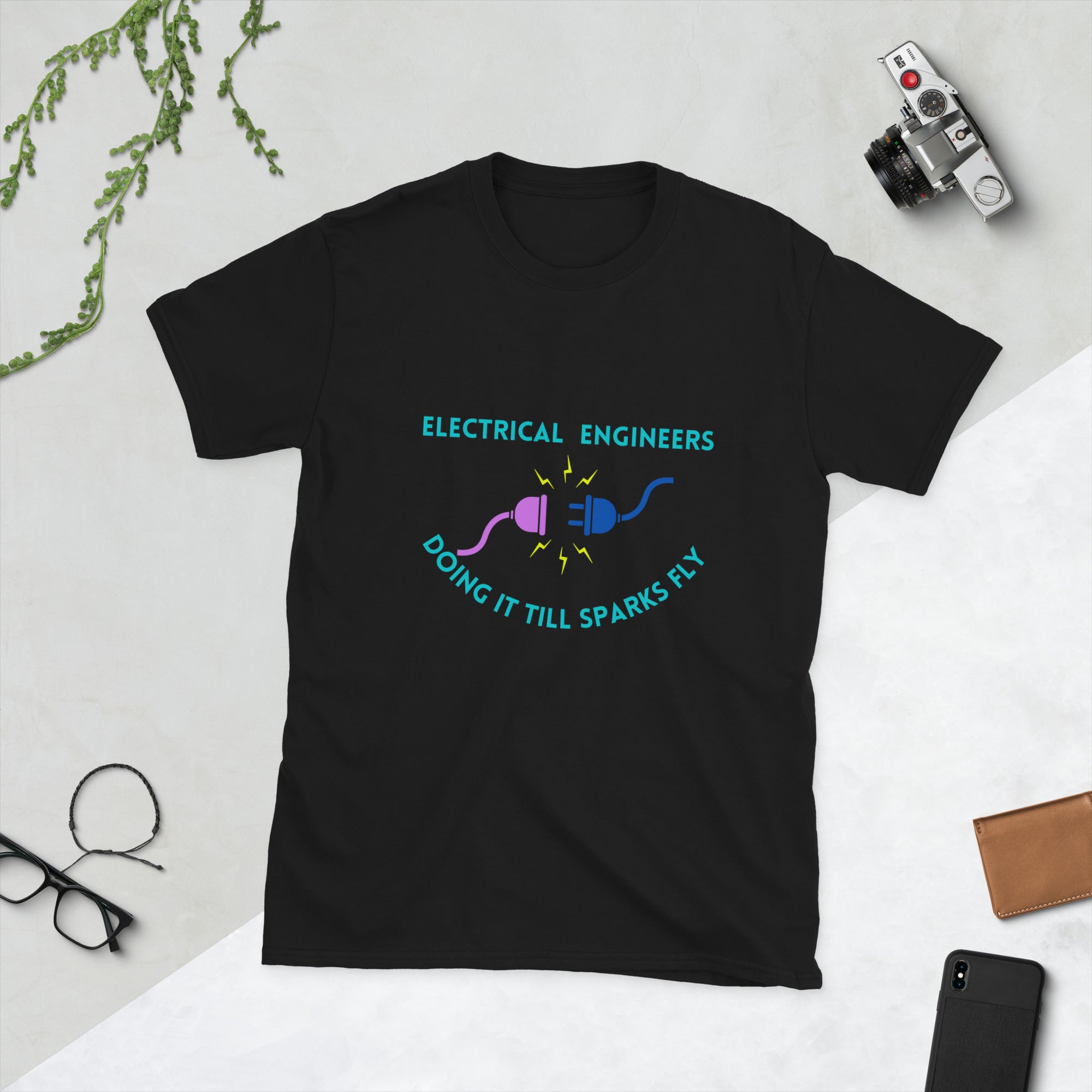 Naughty Electrical Engineer Sexy Innuendo T-shirt Black