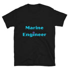 Marine Engineer T-shirt. Marine Engineering Top with cogs and anchor Black