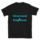 Structural Engineer T-shirt. Structural Engineering Top with cogs & bridge Black