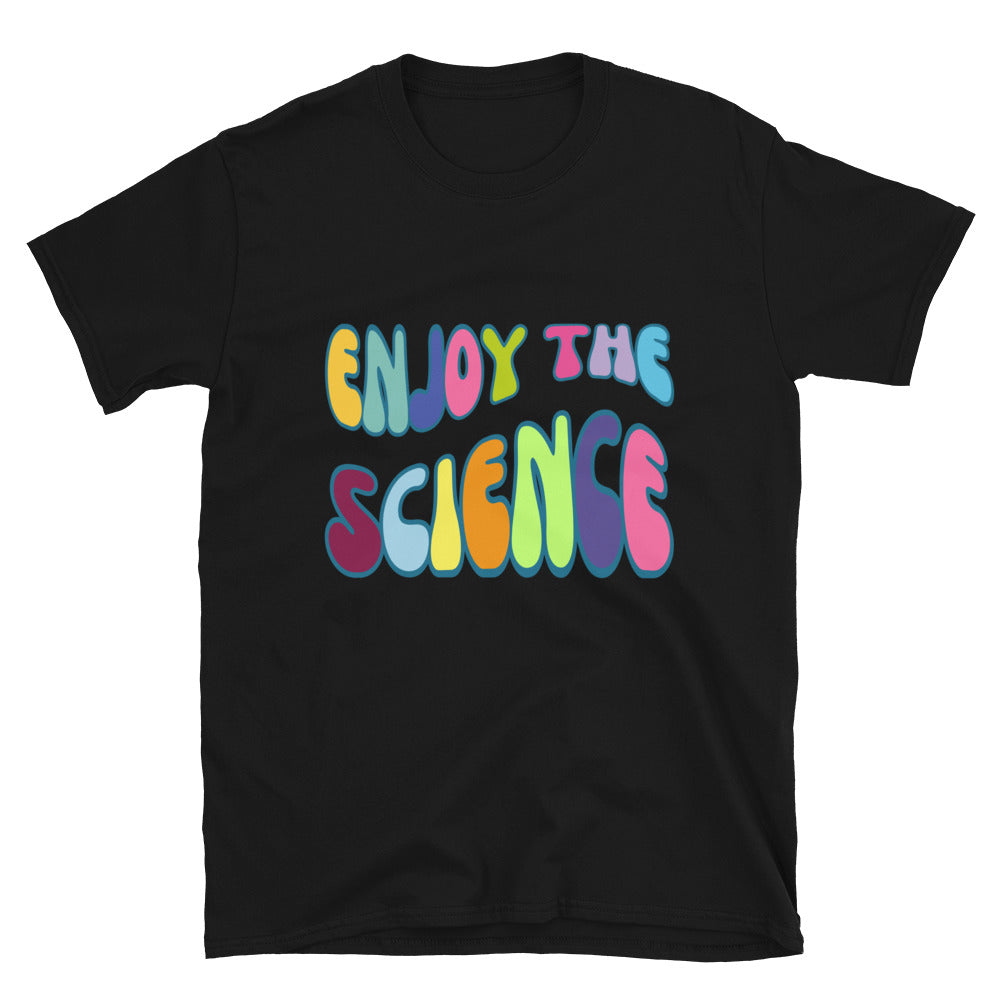 Funky Retro Enjoy the Science T-shirt Black